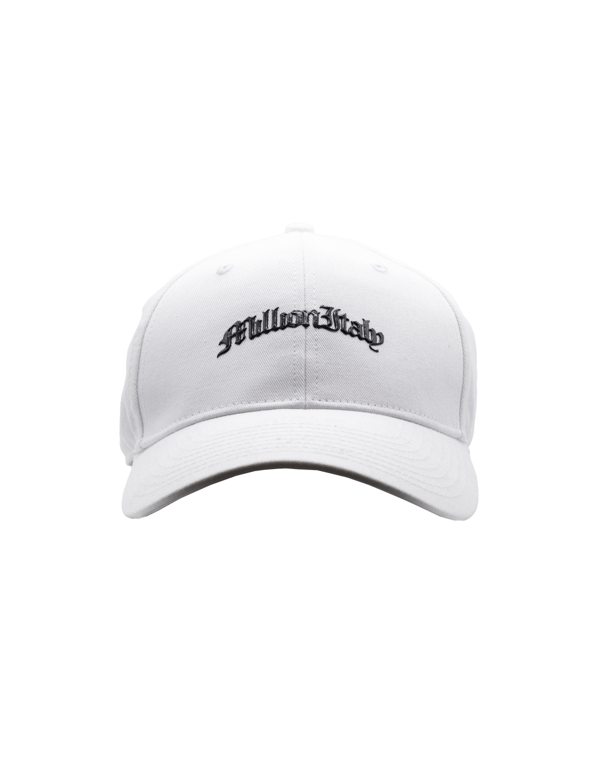 White Embossed Logo Cap