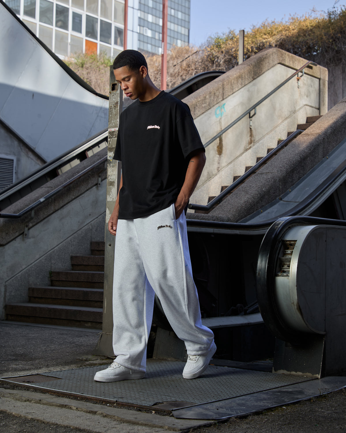 Gray Metal Logo Baggy
