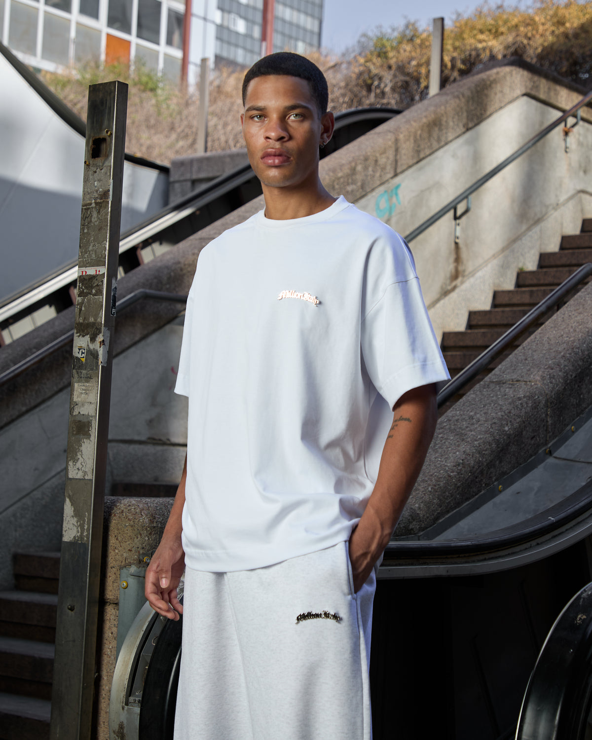 White Metal Logo T-Shirt