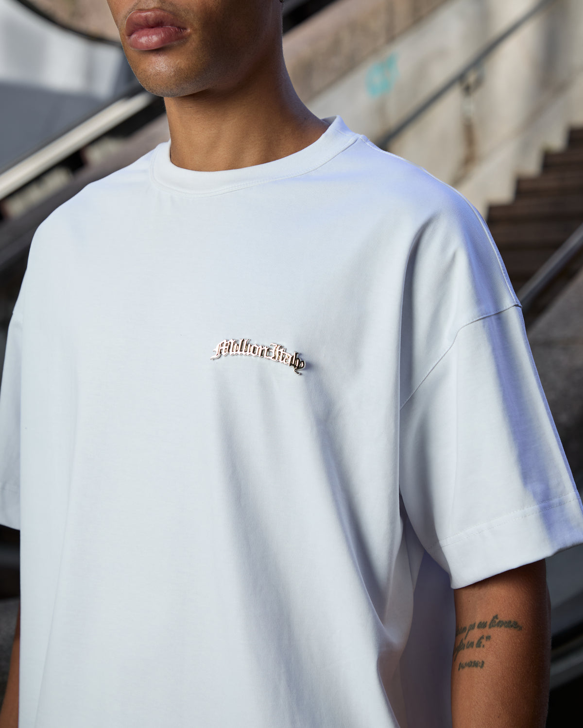 White Metal Logo T-Shirt