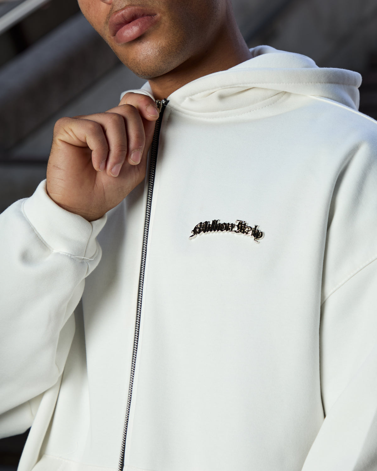 White Metal Logo Track