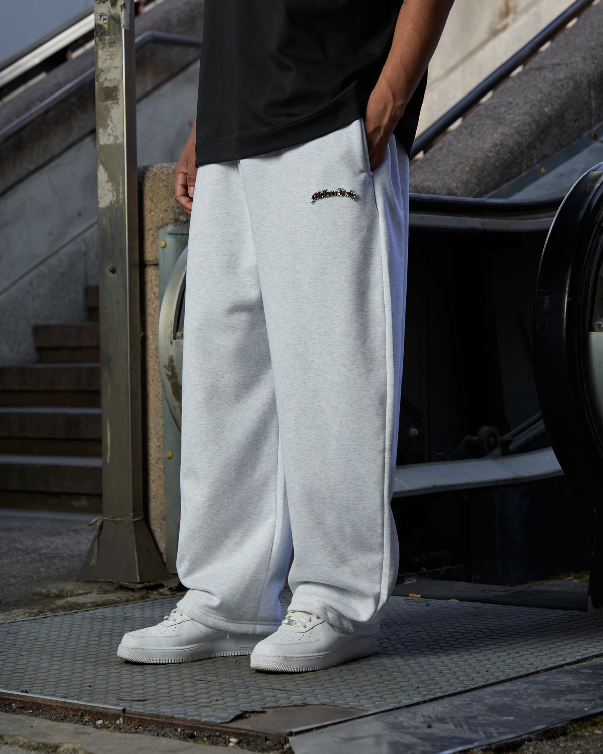 Gray Metal Logo Baggy