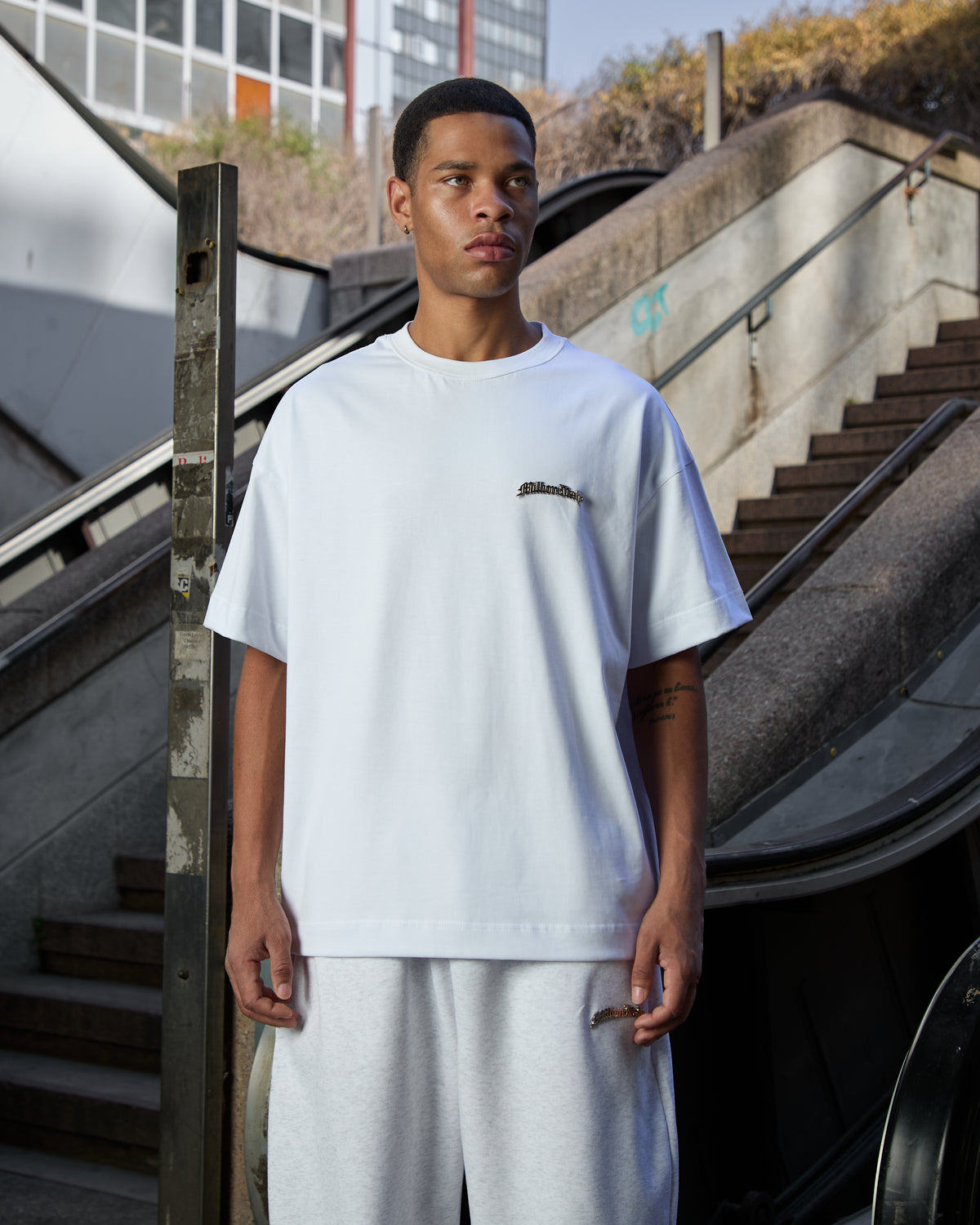 White Metal Logo T-Shirt
