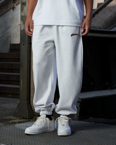 Gray Metal Logo Joggers