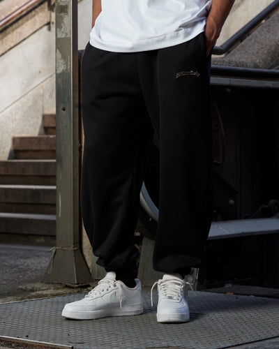 Black Metal Logo Joggers