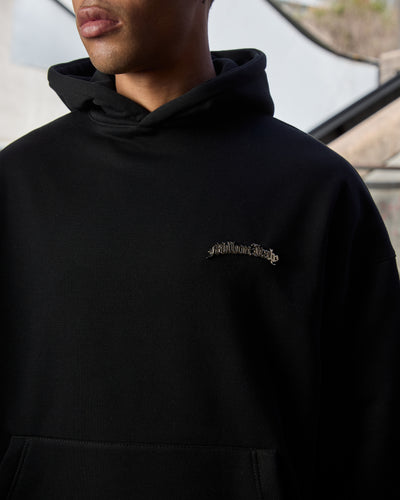 Black Metal Logo Hoodie