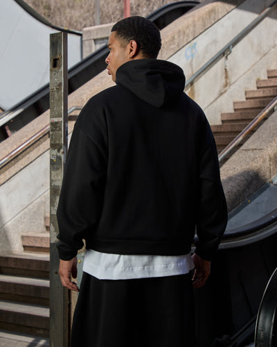 Black Metal Logo Hoodie